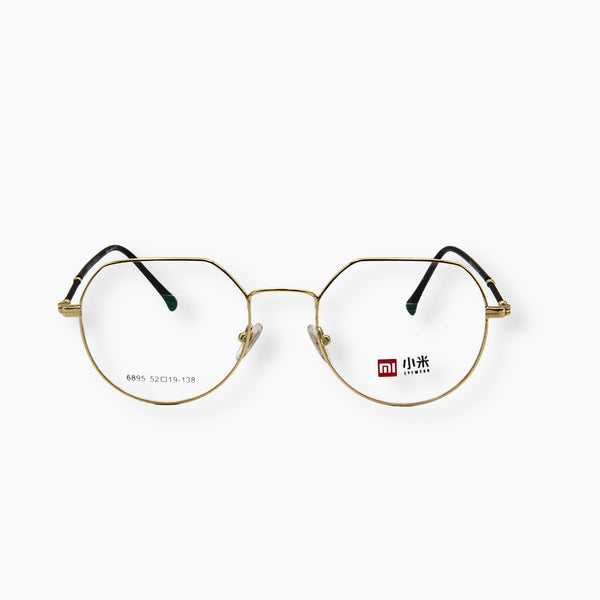 نظارة EYEWEAR موديل 6895، بتصميم مستطيل عصري وإطار معدني بلونين.